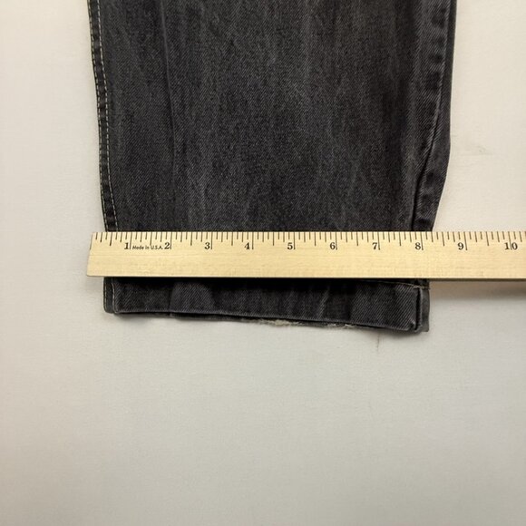 Fubu Jeans Men's Size 38 x 31 Y2K Relaxed Fit Stonewashed Black Denim Jeans - Picture 10 of 16